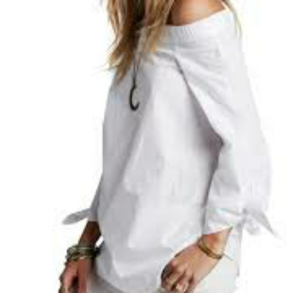 Free People white Off Shoulder Tops medium